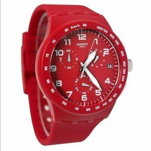 Swatch ChronoPlastic Red Shadow Watch - SU…